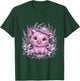 Pig in kawaii cartoon style with lavender and lilies T-Shirt - T-Shirt | Forest