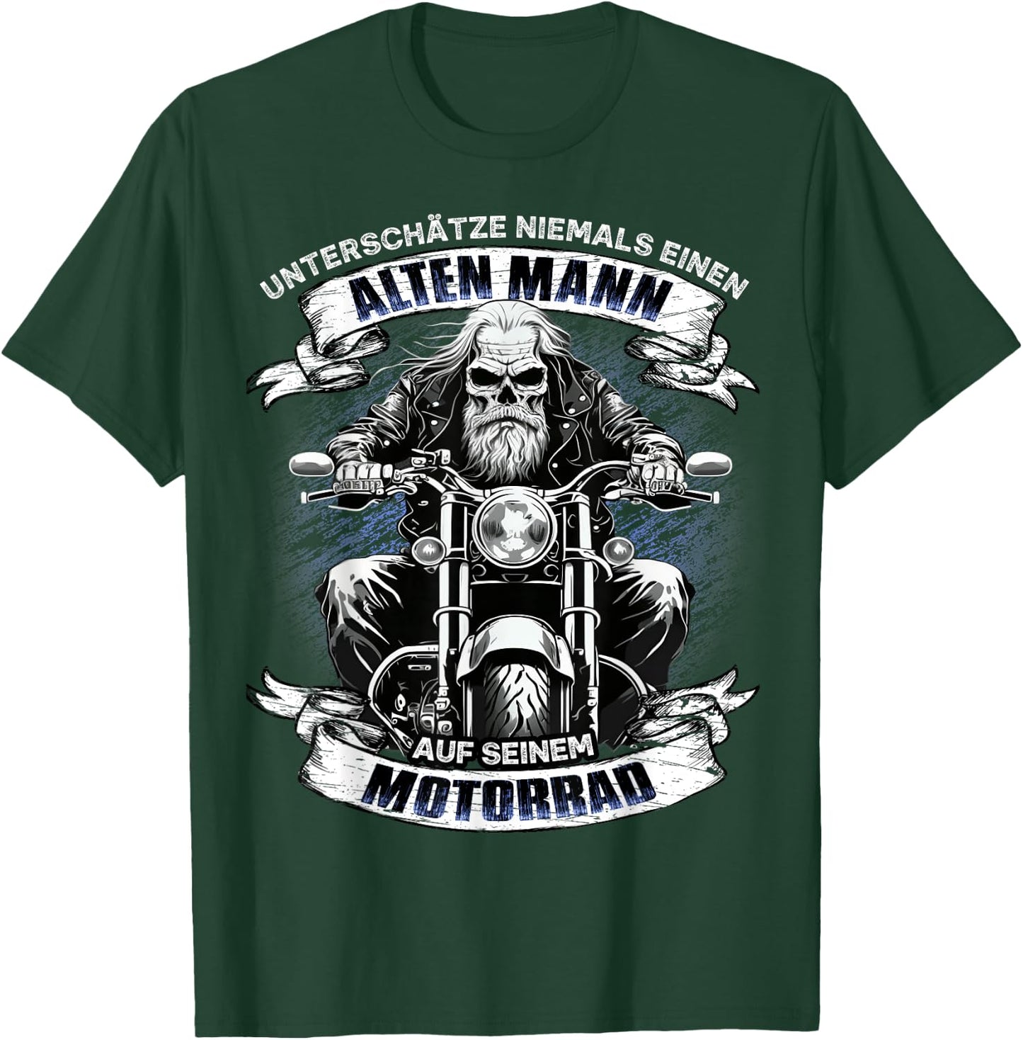 Unterschätze niemals einen alten Mann auf seinem Motorrad T-Shirt - T-Shirt | Forest