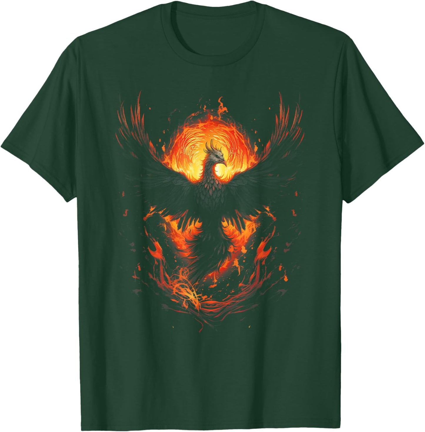 Phoenix Fire Bird Artwork T-Shirt - T-Shirt | Forest