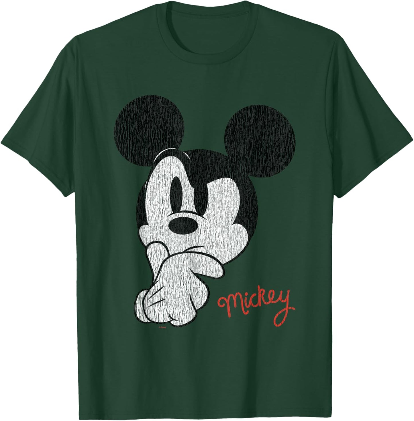 Mickey Mouse Distressed Ponder T-Shirt - T-Shirt | Forest