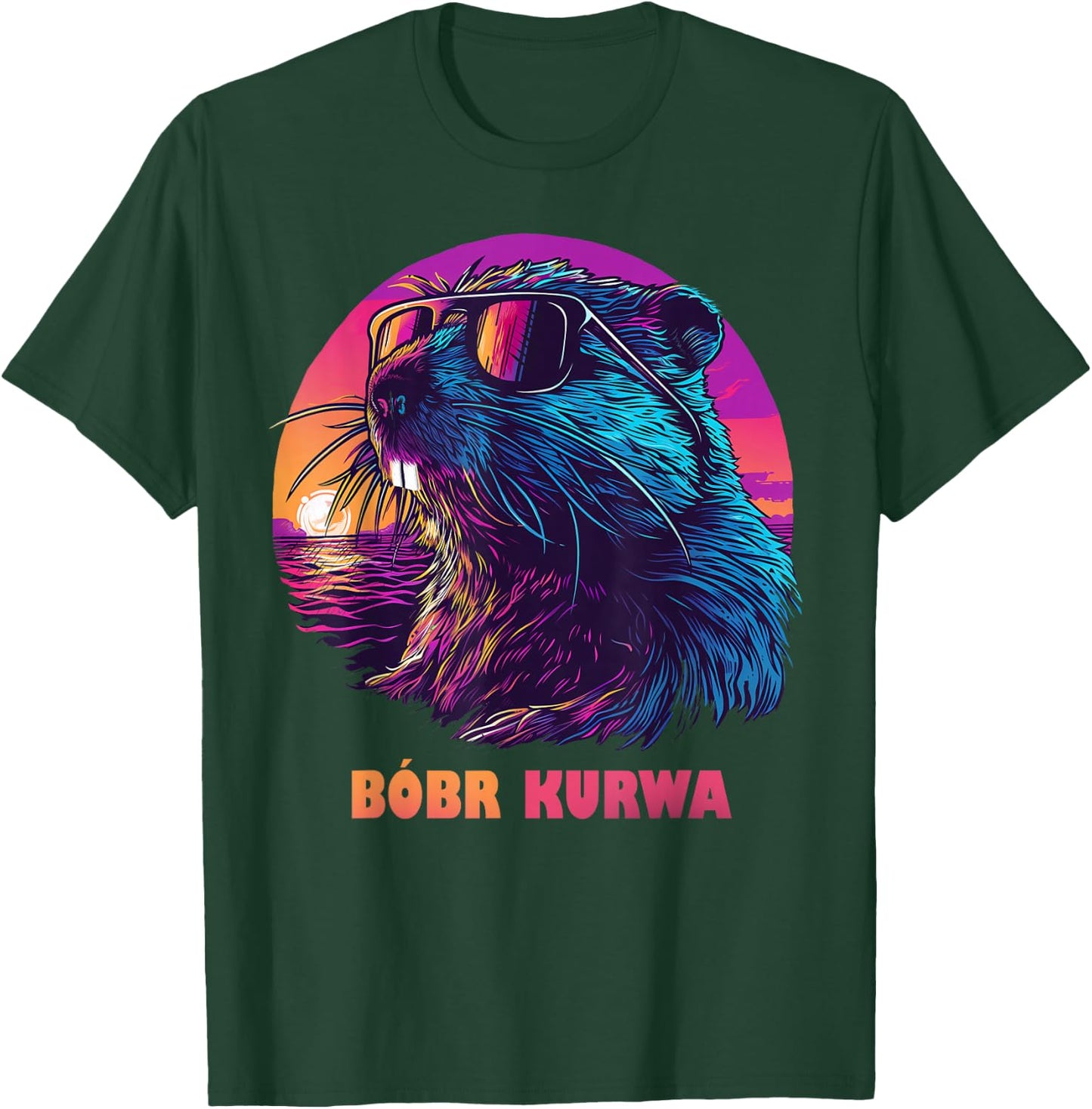 Lustiges Polnisches Biber Meme Bober Bóbr Kurwa T-Shirt - T-Shirt | Forest