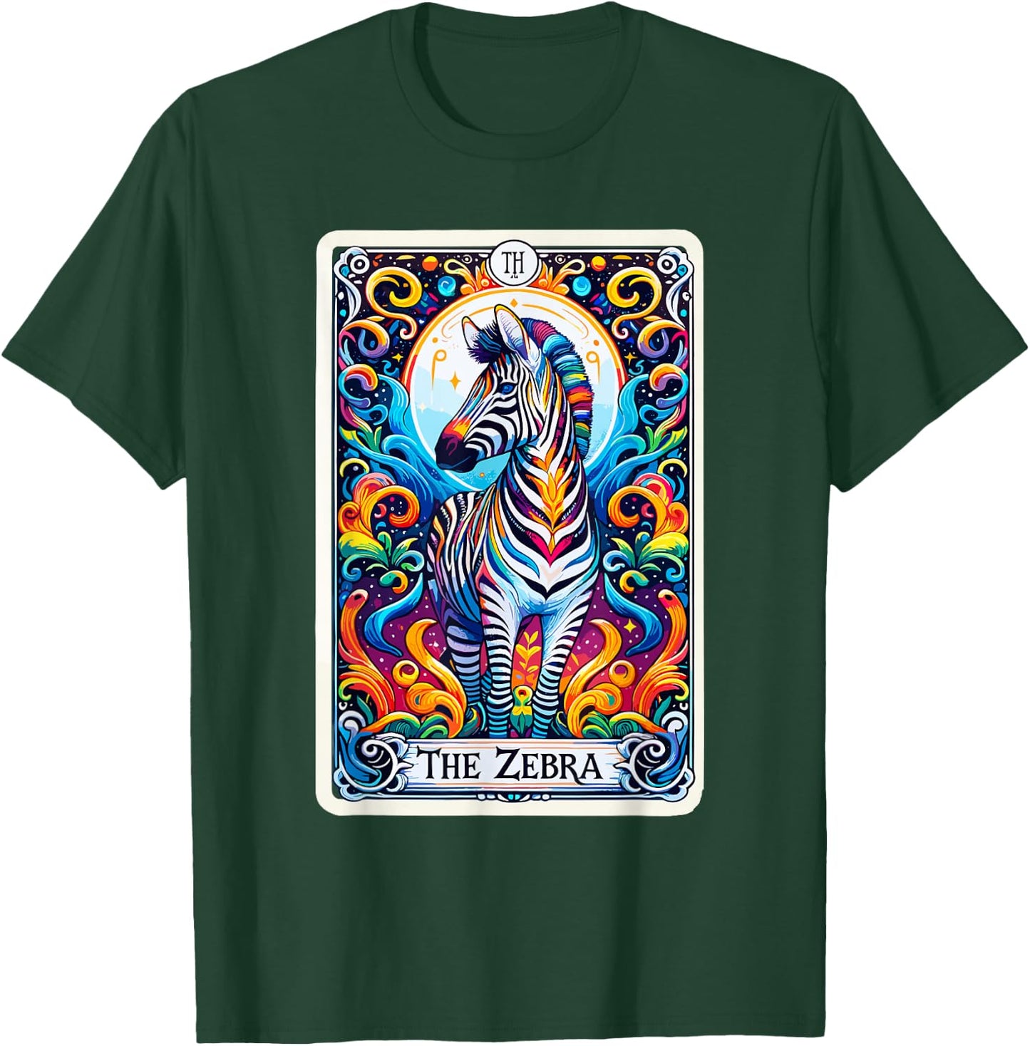 Psychic Tarot Card Zebra Lover Stuff Mystic Zebra T-Shirt - T-Shirt | Forest