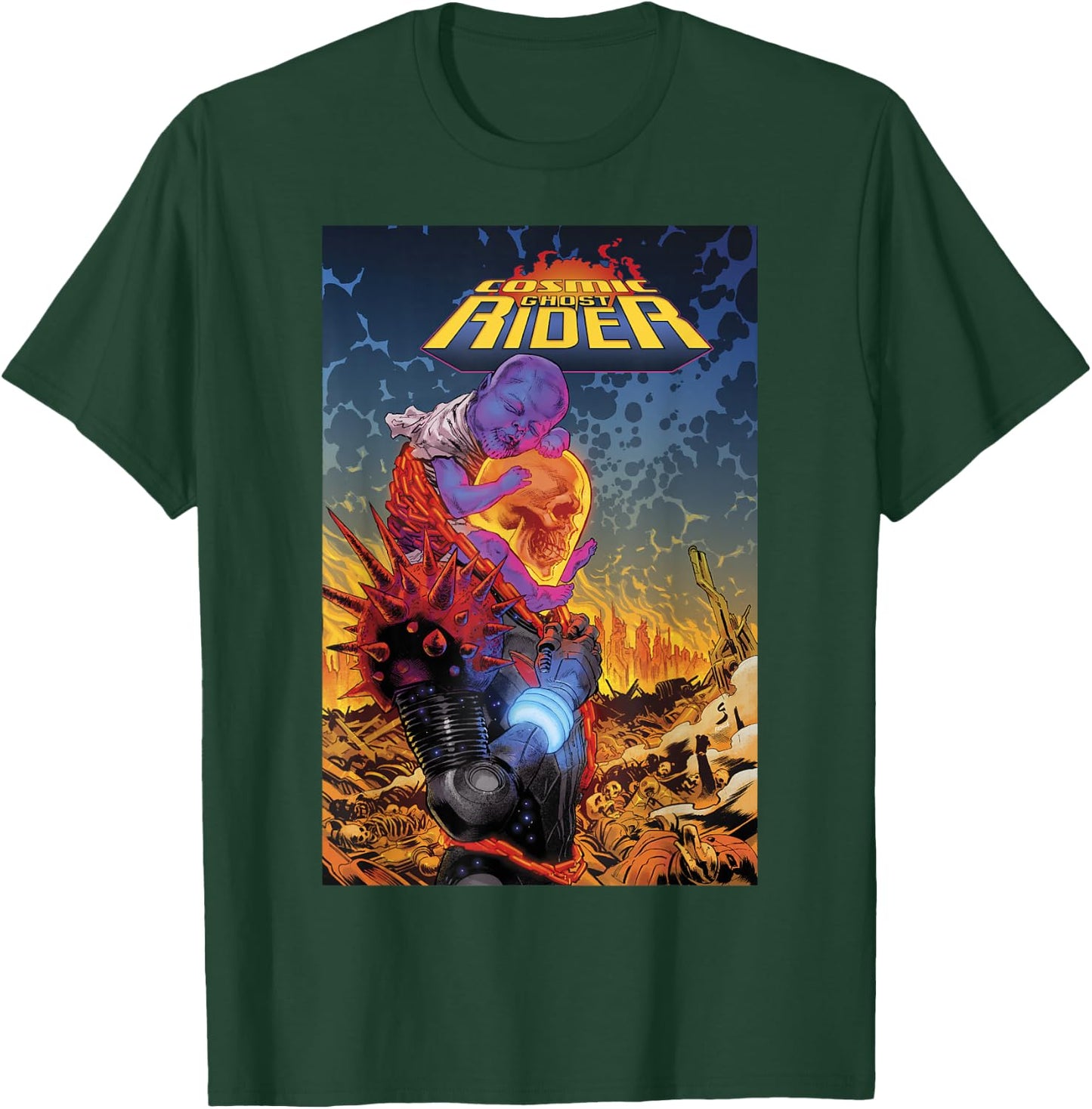 Marvel Cosmic Ghost Rider Comic Book Cover T-Shirt - T-Shirt | Forest