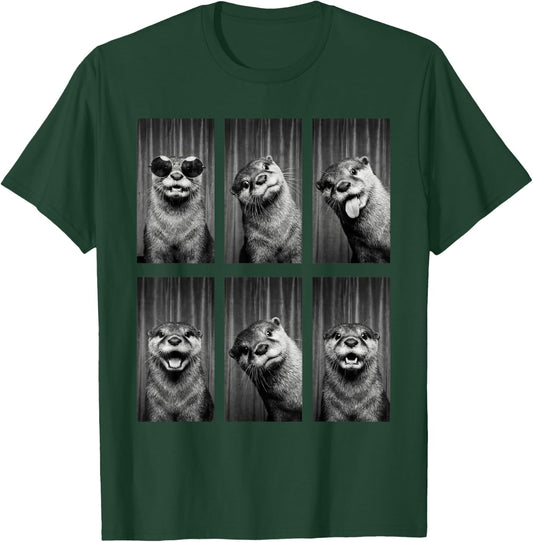 Otter Photobooth Funny Sea Animal Portrait T-Shirt - T-Shirt | Forest