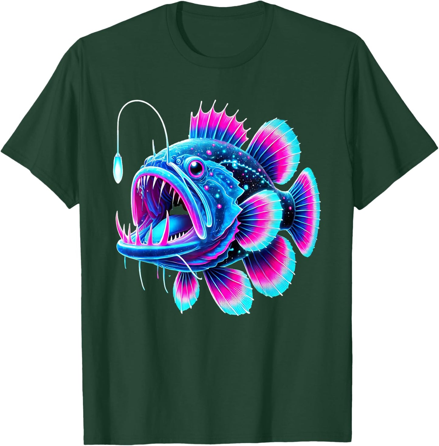 Angler Fish s Deep Sea Fishing T-Shirt - T-Shirt | Forest