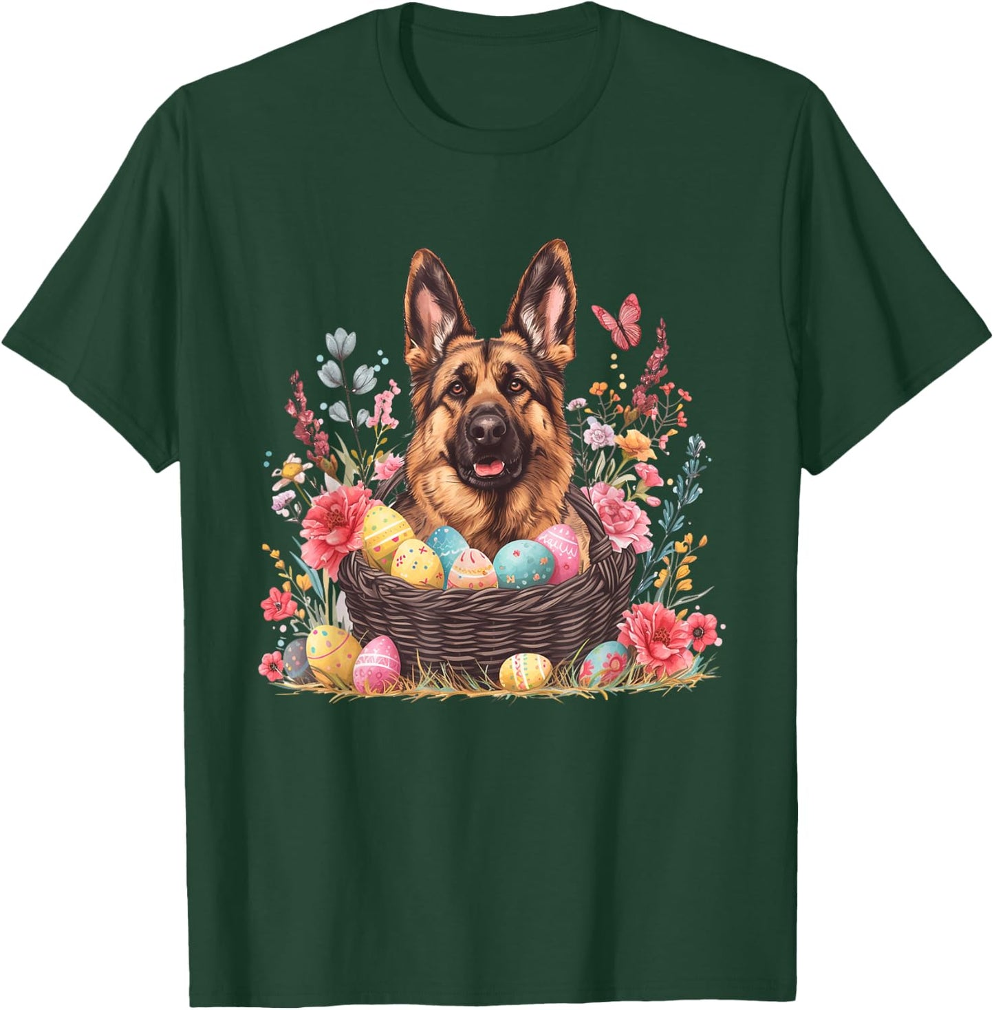 Easter German Shepherd Shirts Funny Easter Lover T-Shirt - T-Shirt | Forest