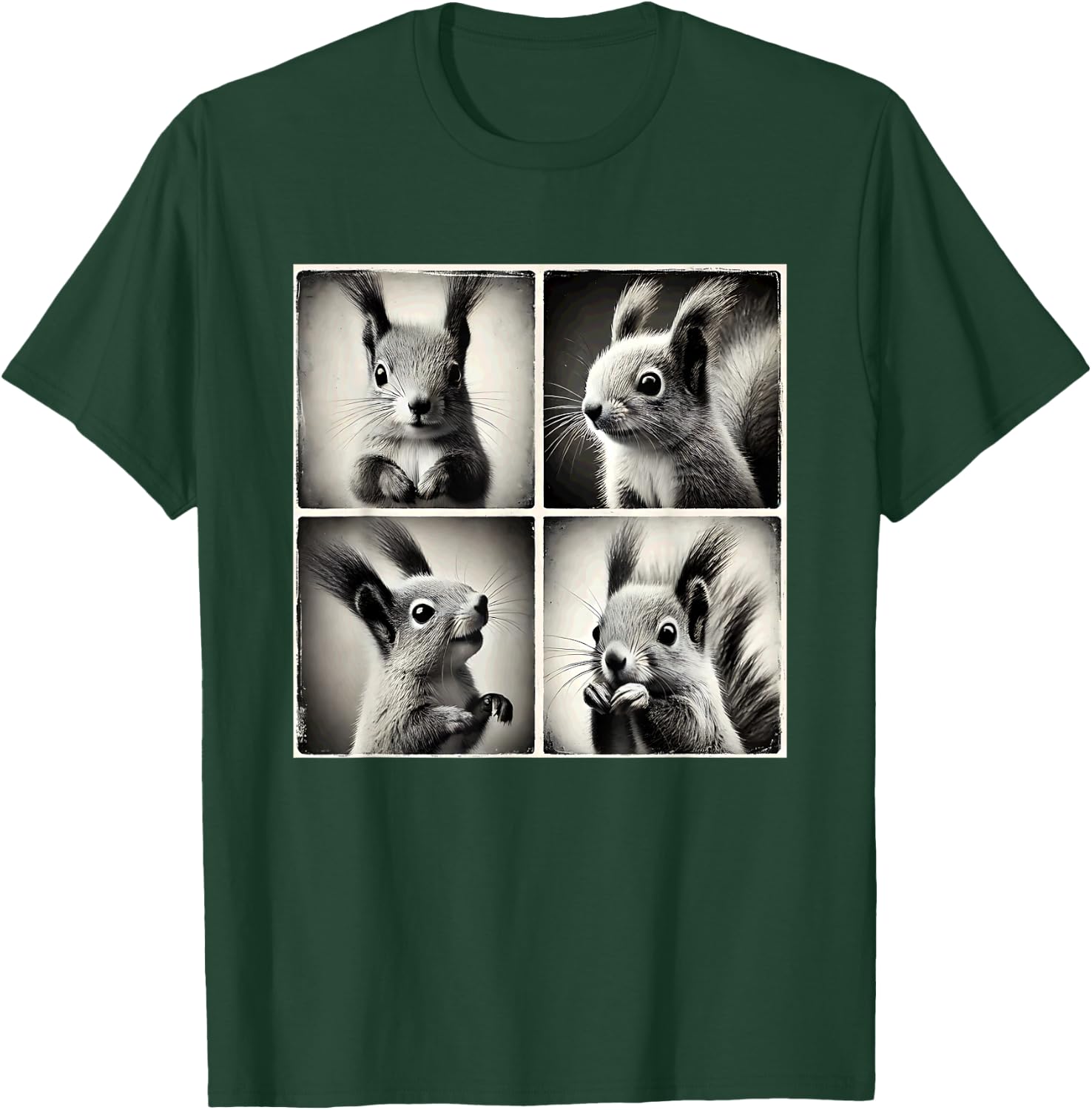 Squirrel Selfie Funny Cute Meme Art Vintage Animal Lover T-Shirt - T-Shirt | Forest