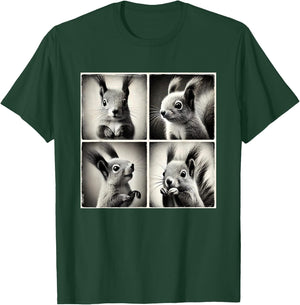 Squirrel Selfie Funny Cute Meme Art Vintage Animal Lover T-Shirt - T-Shirt | Forest