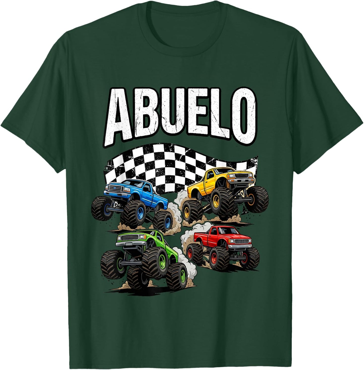 Monster Truck Abuelo Grandpa Birthday Family Crew Matching T-Shirt - T-Shirt | Forest