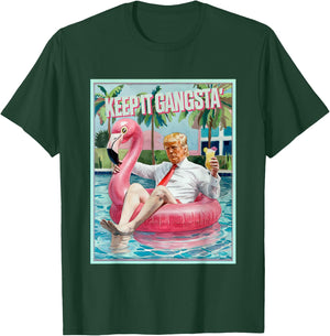Donald Trump Funny Pink Flamingo Inflatable Float Pool Toy T-Shirt - T-Shirt | Forest