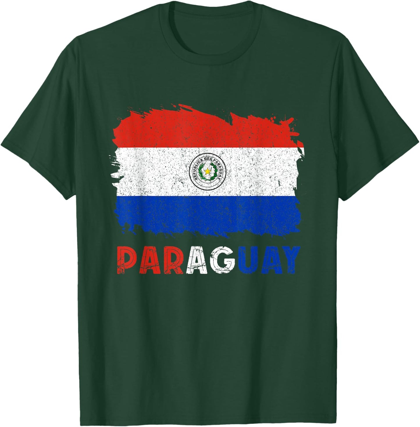 Paraguayan Pride Paraguayan Roots Vintage Paraguay Flag T-Shirt - T-Shirt | Forest
