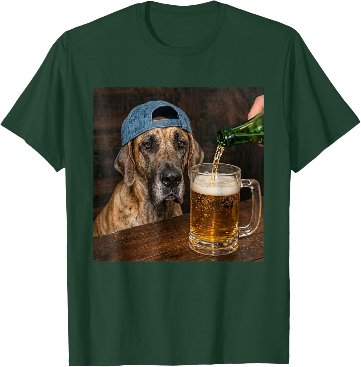 Great Dane Drinking Beer Funny Great Dane Dog Meme T-Shirt - T-Shirt | Forest