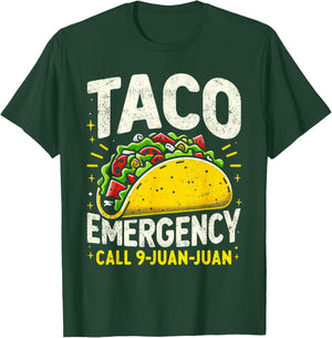 Taco Emergency Call 9 Juan Juan Funny Cinco de Mayo Men T-Shirt - T-Shirt | Forest