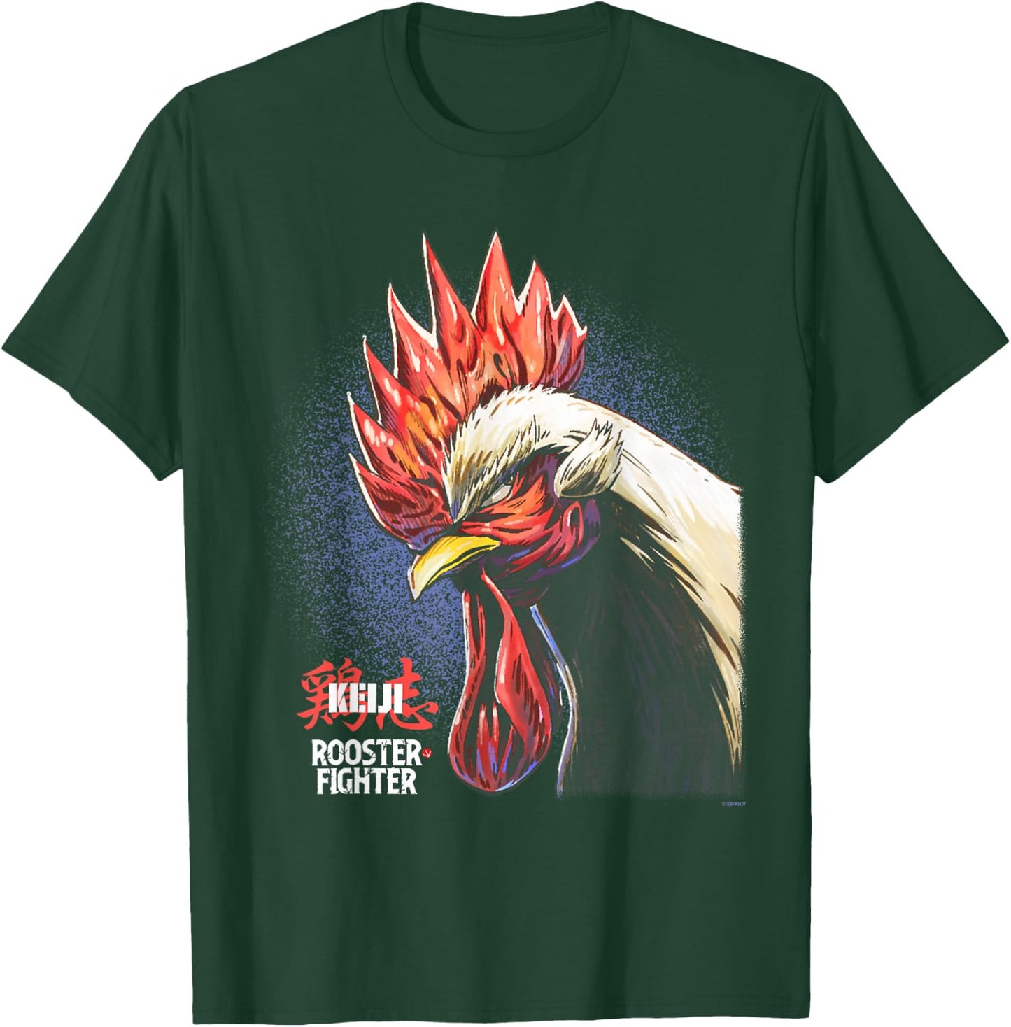 Rooster Fighter Keiji Jumbo Portrait with Logo Anime T-Shirt - T-Shirt | Forest
