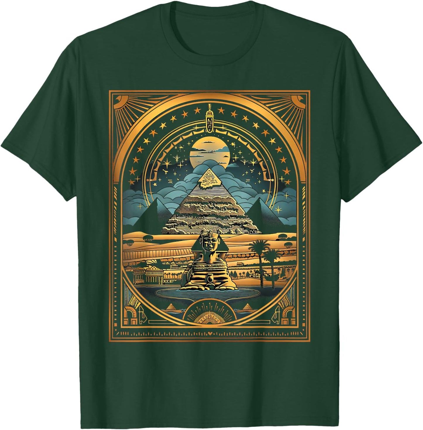 Ägypten Sphinx und Pyramiden Illustration ägyptisches T-Shirt - T-Shirt | Forest
