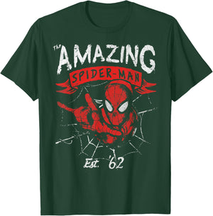 Marvel The Amazing Spider-Man Banner Logo Portrait T-Shirt - T-Shirt | Forest