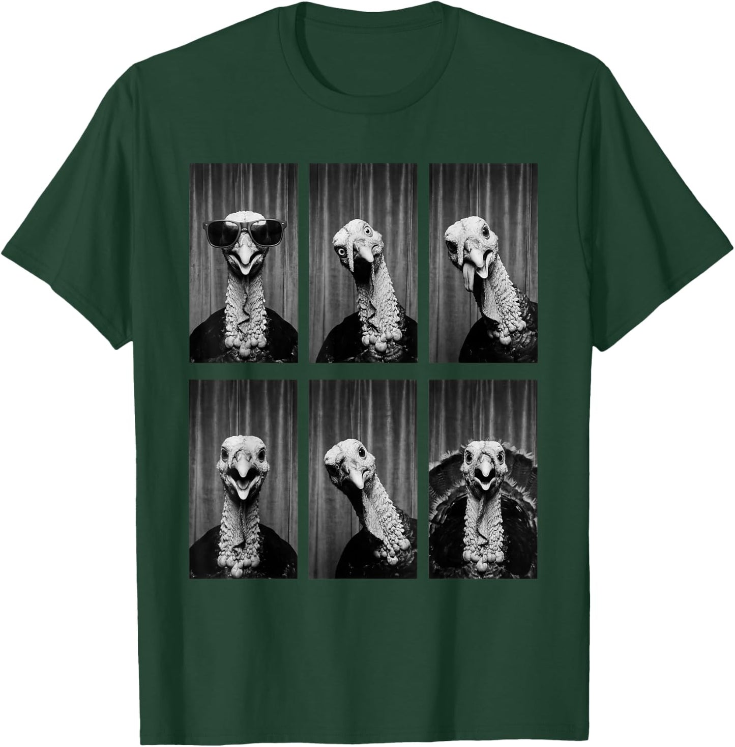 Turkey Photobooth Bird Funny Animal Portrait T-Shirt - T-Shirt | Forest