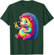 Tie Dye Hedgehog Colorful Hippie Hedgehog Rainbow T-Shirt - T-Shirt | Forest