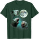 Three White Bengal Tigers Howl At Moon 3 Wolf Wolves Parody T-Shirt - T-Shirt | Forest