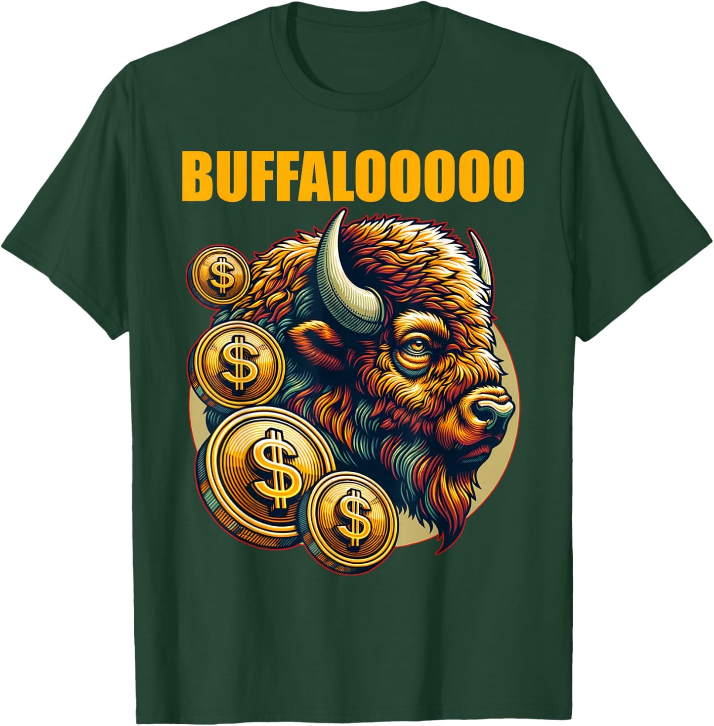 Lucky Buffalo Casino Slot Machine BUFFALOOOOO Gambling T-Shirt - T-Shirt | Forest