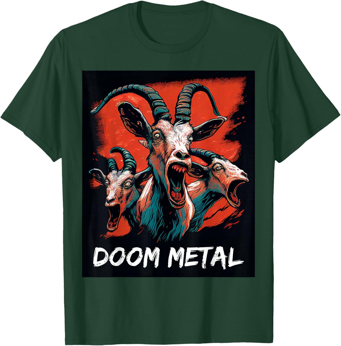 Doom Metal Heavy Metal Band Death Metal Thrash Metal Goats T-Shirt - T-Shirt | Forest
