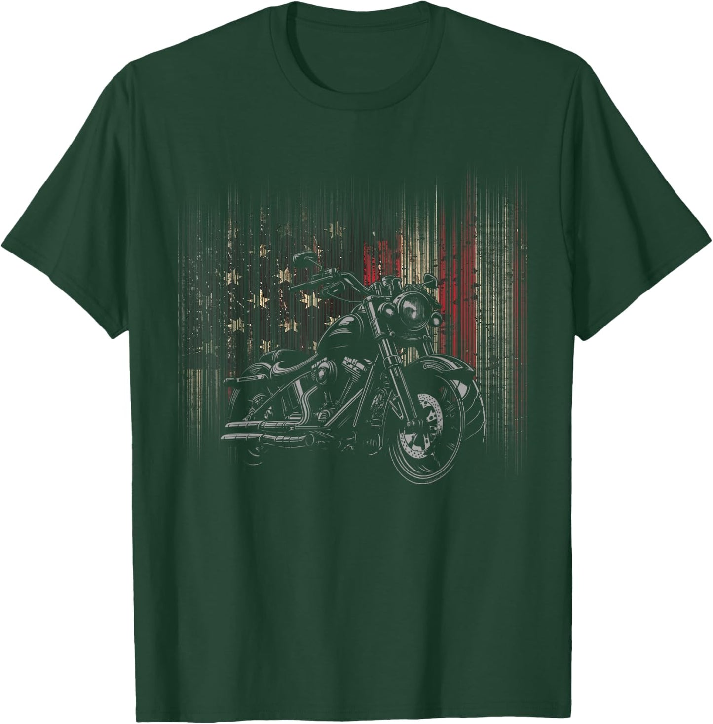 American Flag Motorcycle Apparel - Motorcycle Women Kids Men T-Shirt - T-Shirt | Forest