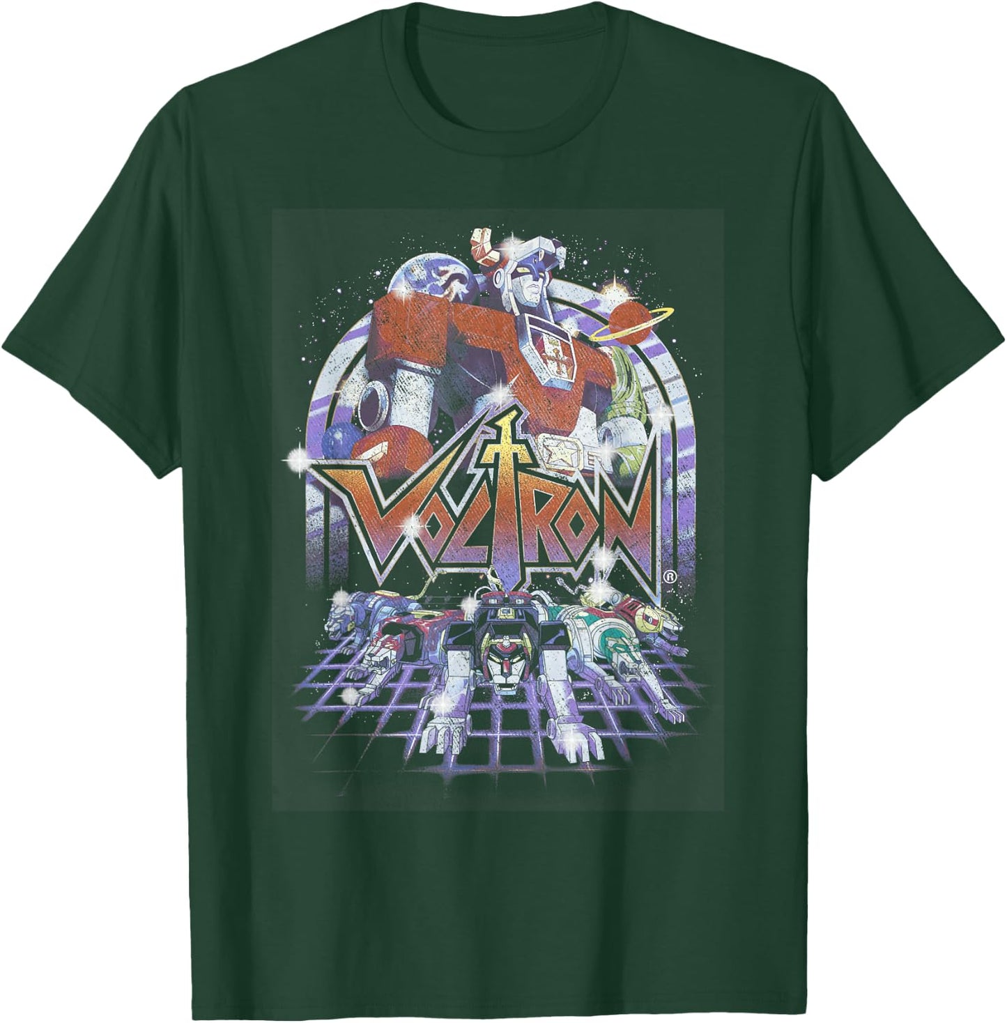 Voltron Defender Of The Universe Gleam Vintage Logo T-Shirt - T-Shirt | Forest