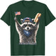 Feral Raccoon America 250th Patriotic USA Flag Men Women T-Shirt - T-Shirt | Forest
