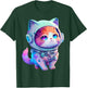 Funny Space Cat Gifts Men Women Kids Space Astronaut Cat T-Shirt - T-Shirt | Forest