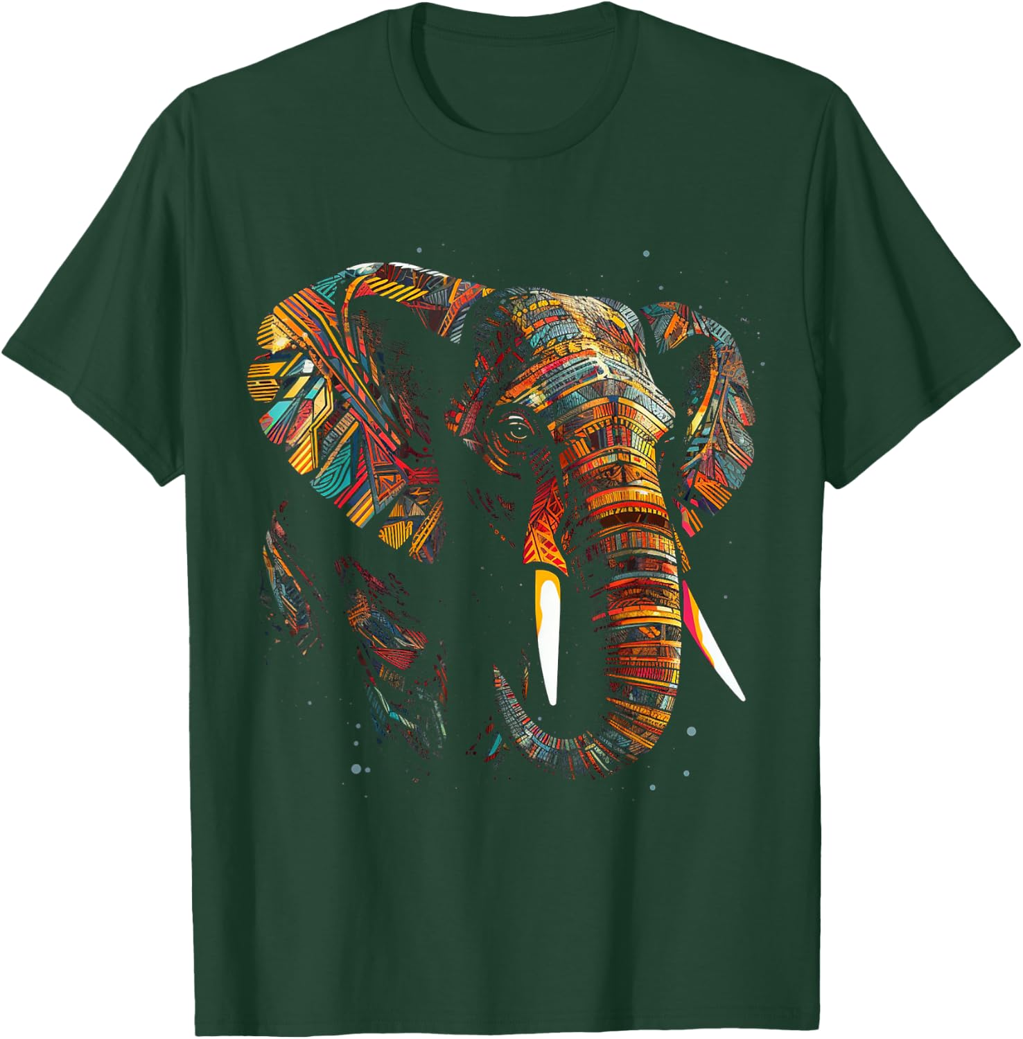 Elephant Animal Colourful Animal Lovers Art Elephant T-Shirt - T-Shirt | Forest