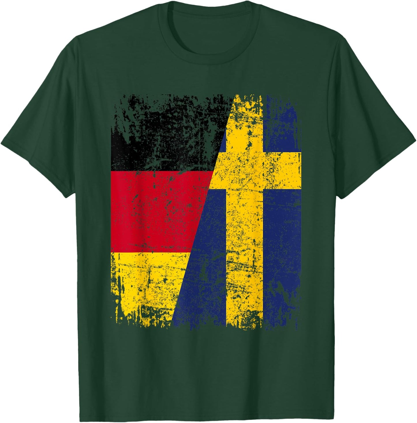 SCHWEDEN DEUTSCHLAND Flagge | Damen Herren Kinder | Schweden T-Shirt - T-Shirt | Forest