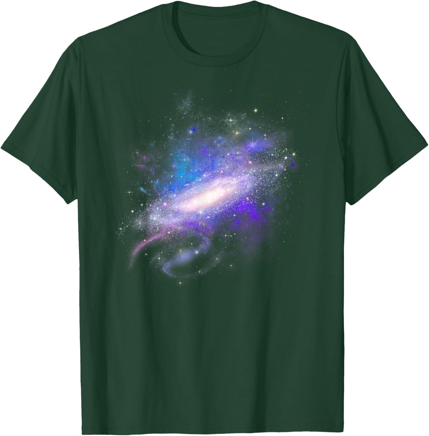 Galaxy Space Planets Universe Stars Moon Astronomer , black T-Shirt - T-Shirt | Forest