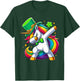 St Patricks Day Girls Dabbing Unicorn Leprechaun Lepricorn T-Shirt - T-Shirt | Forest