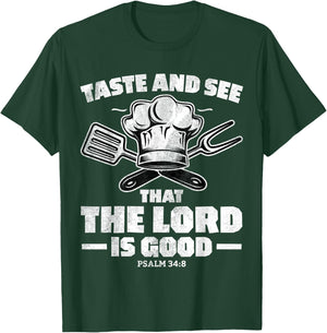Christian Women Men Taste See Lord Jesus God Good T-Shirt - T-Shirt | Forest