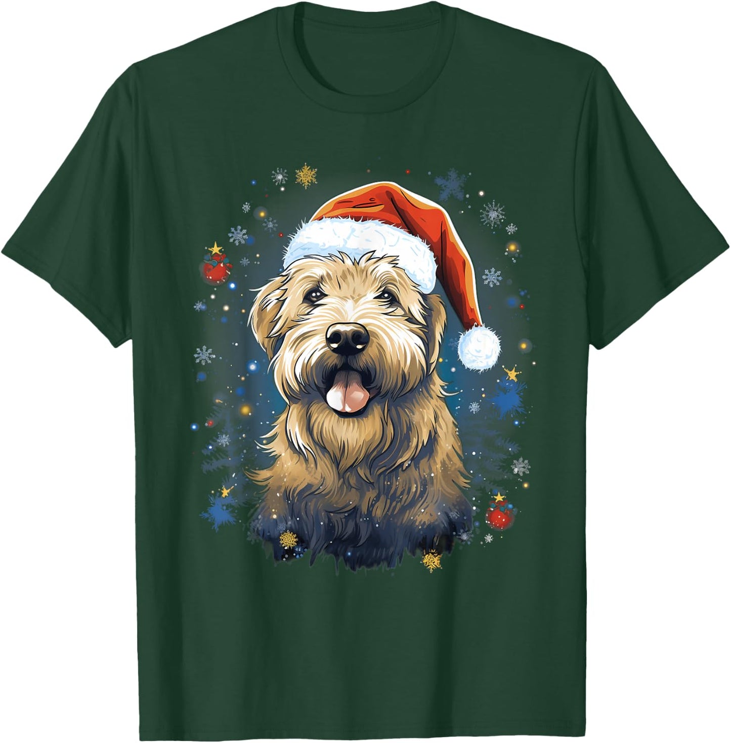 Xmas Soft-Coated Wheaten Terrier Dog Christmas Men Women Kids T-Shirt - T-Shirt | Forest