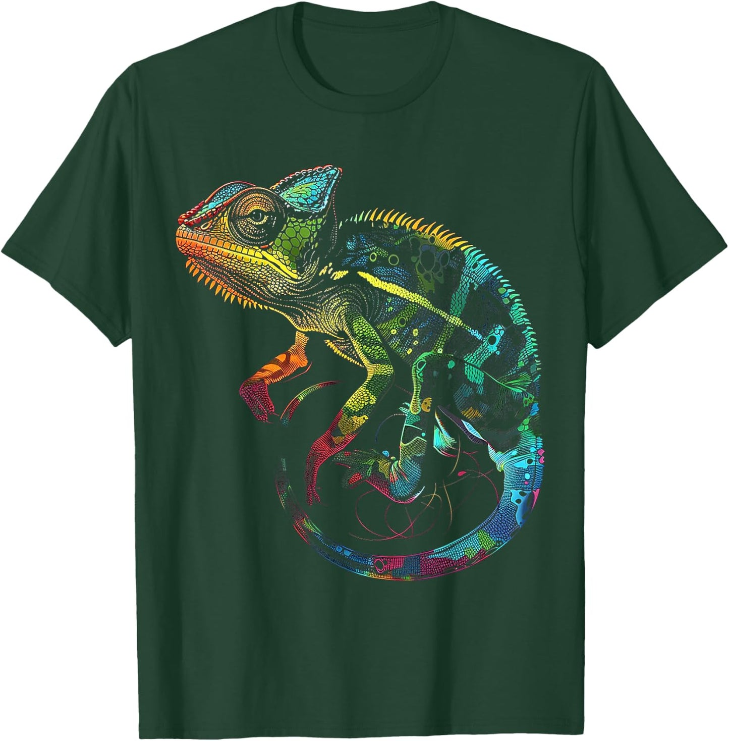 Chamäleon Tiermotiv Kunst Chamäleon T-Shirt - T-Shirt | Forest