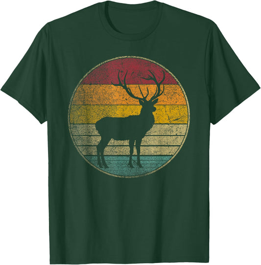 Elk - Vintage Love Women Men Funny Retro T-Shirt - T-Shirt | Forest