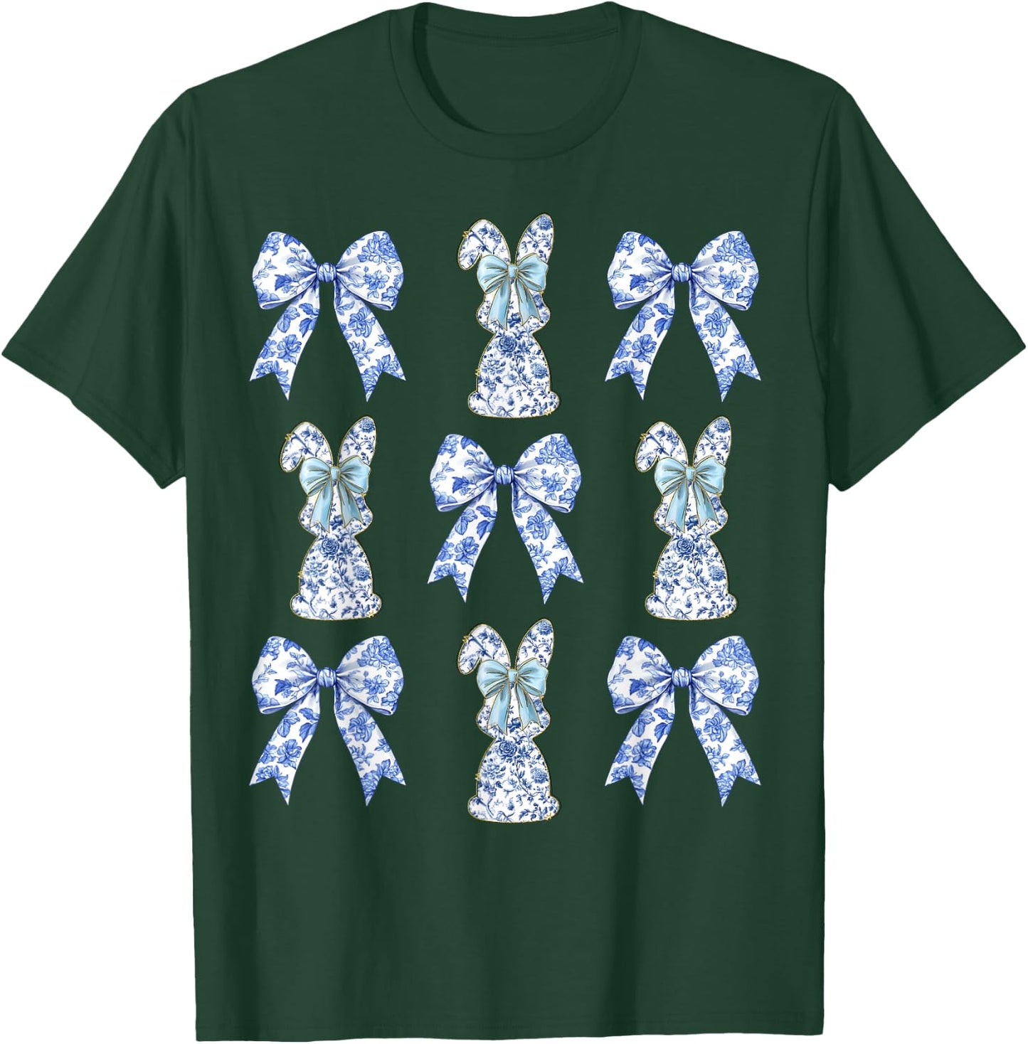 Easter Bunny Coquette Cowgirl Bows Y2K Teen Girls Top T-Shirt - T-Shirt | Forest