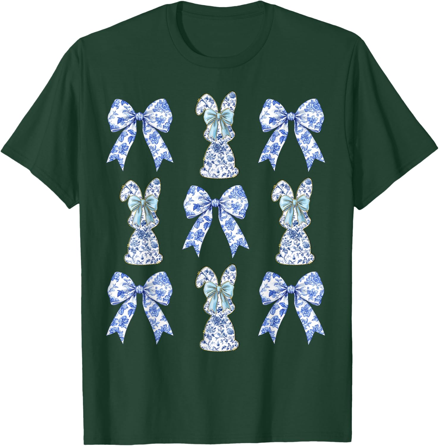 Easter Bunny Coquette Cowgirl Bows Y2K Teen Girls Top T-Shirt - T-Shirt | Forest