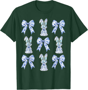Easter Bunny Coquette Cowgirl Bows Y2K Teen Girls Top T-Shirt - T-Shirt | Forest