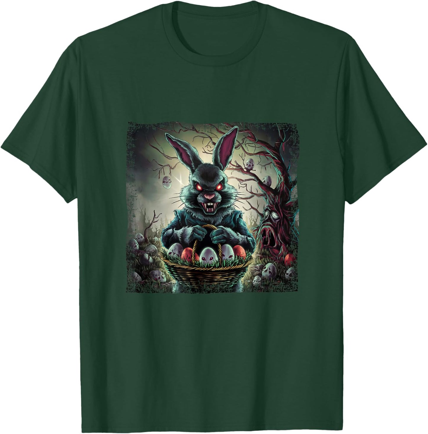 Easter Bunny Horror Rabbit Easter Egg T-Shirt - T-Shirt | Forest