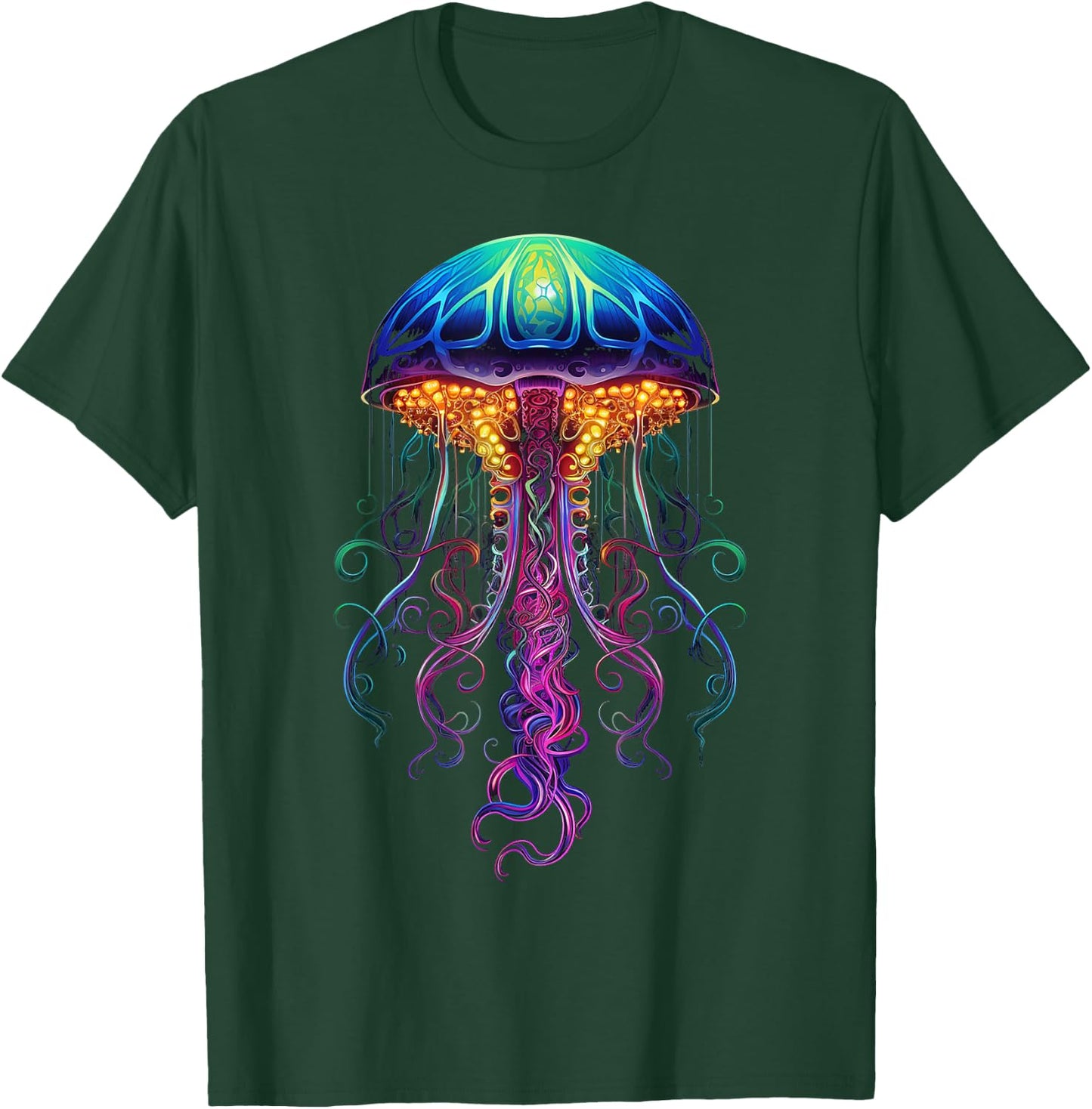 Jellyfish Fantasy Animal Colorful Art Jellyfish T-Shirt - T-Shirt | Forest