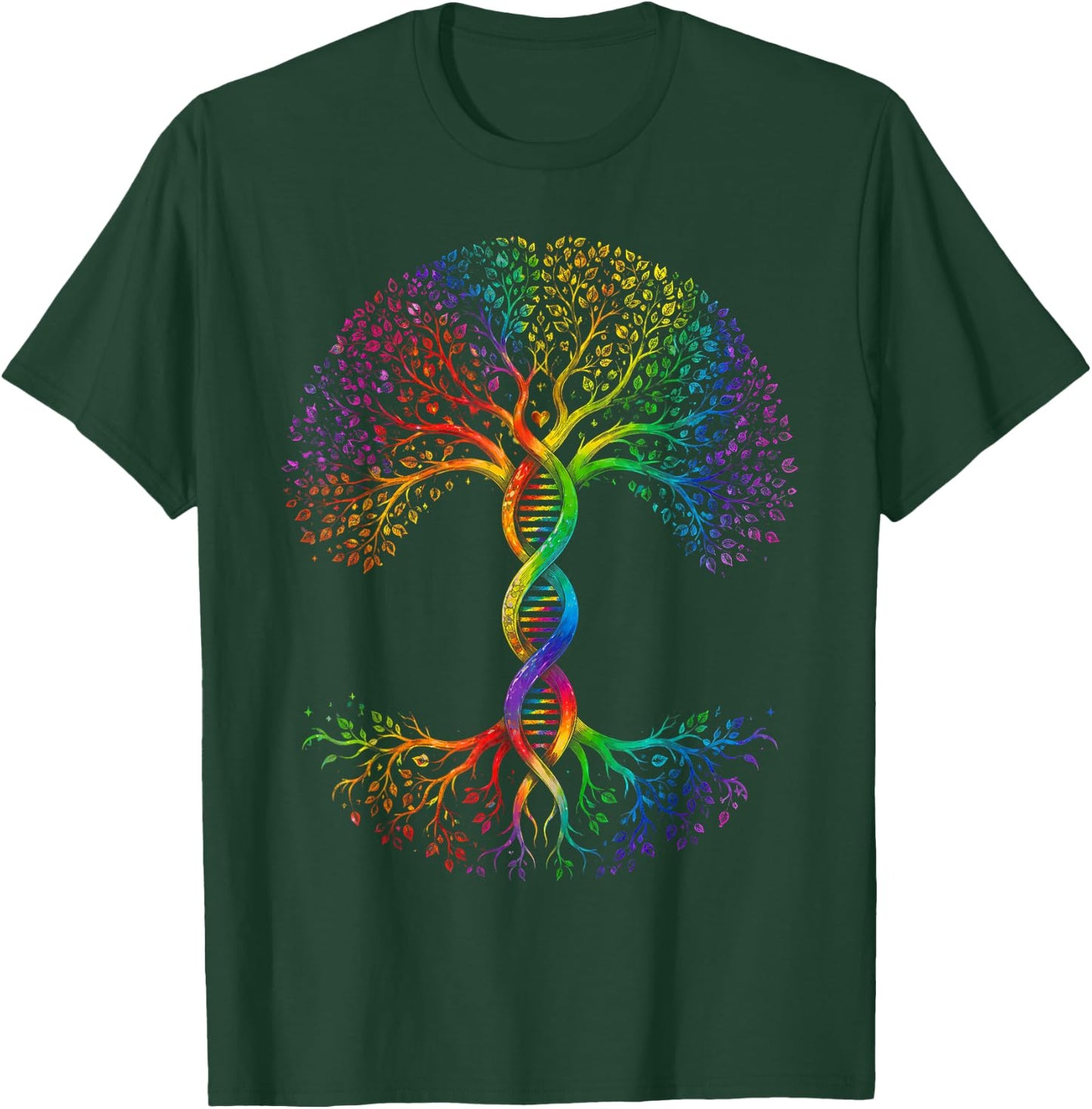 Rainbow Tree of Life LGBTQ Lesbian Gay Pride Flag Ally T-Shirt - T-Shirt | Forest