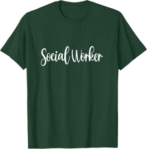 Social Worker Men Women Retro Social Worker T-Shirt - T-Shirt | Forest
