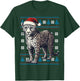 Jaguar Santa Hat Ugly Christmas Sweater Jaguar Lover Xmas T-Shirt - T-Shirt | Forest