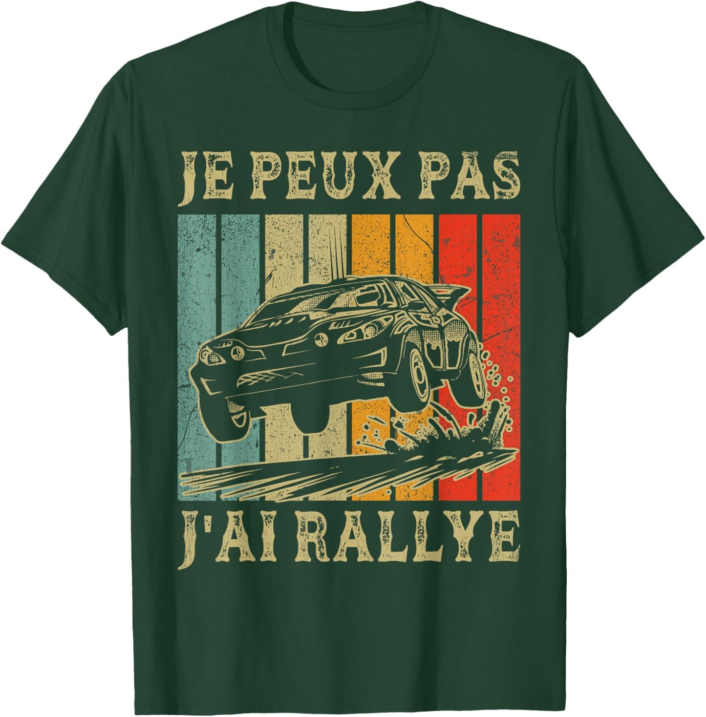 Je Peux Pas J'ai Rallye vintage Rallye Racing Car , Black, S T-Shirt - T-Shirt | Forest