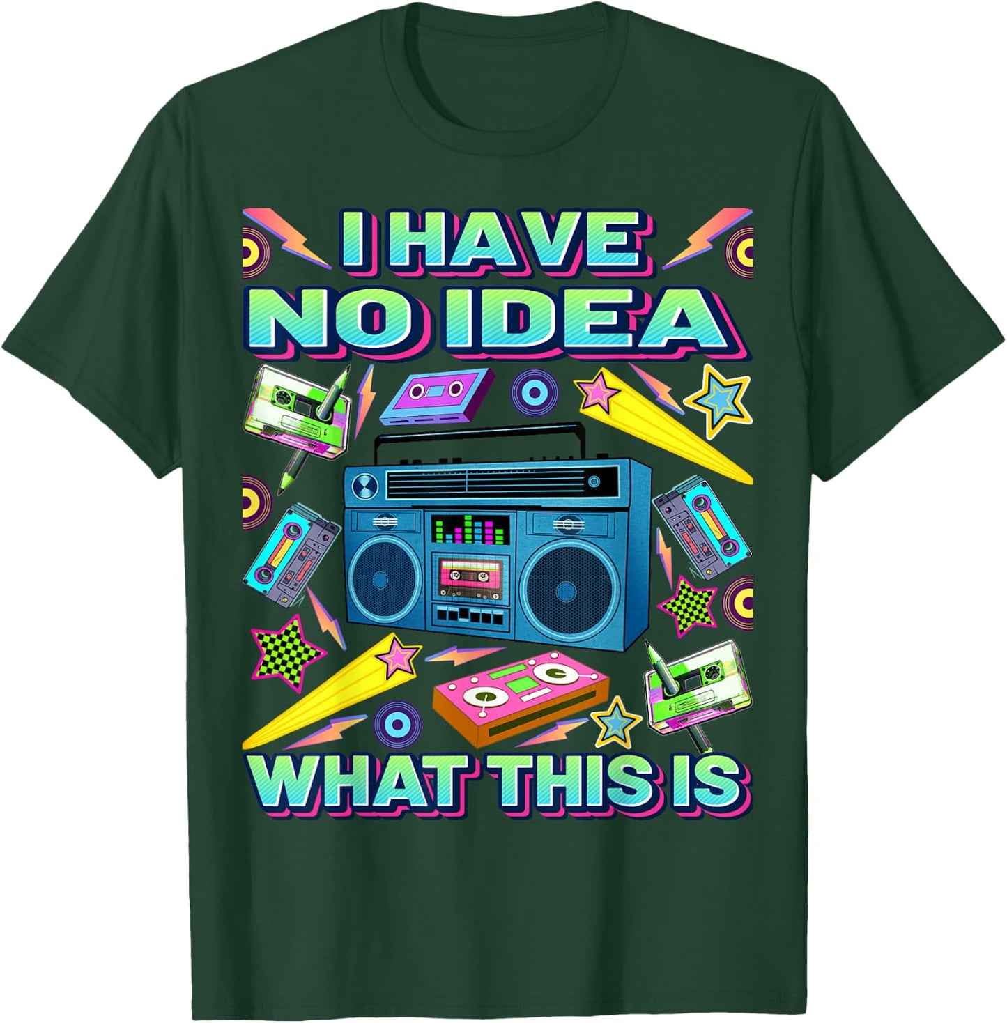 Retro 80s 90s Outfits Men Women Kids 70s 80s 90s T-Shirt - T-Shirt | Forest