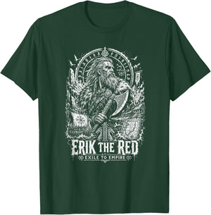 Erik The Red Exile to Empire Viking Saga T-Shirt - T-Shirt | Forest