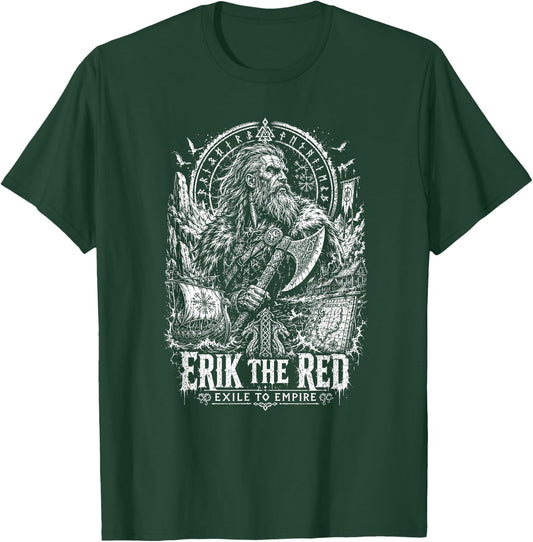 Erik The Red Exile to Empire Viking Saga T-Shirt - T-Shirt | Forest