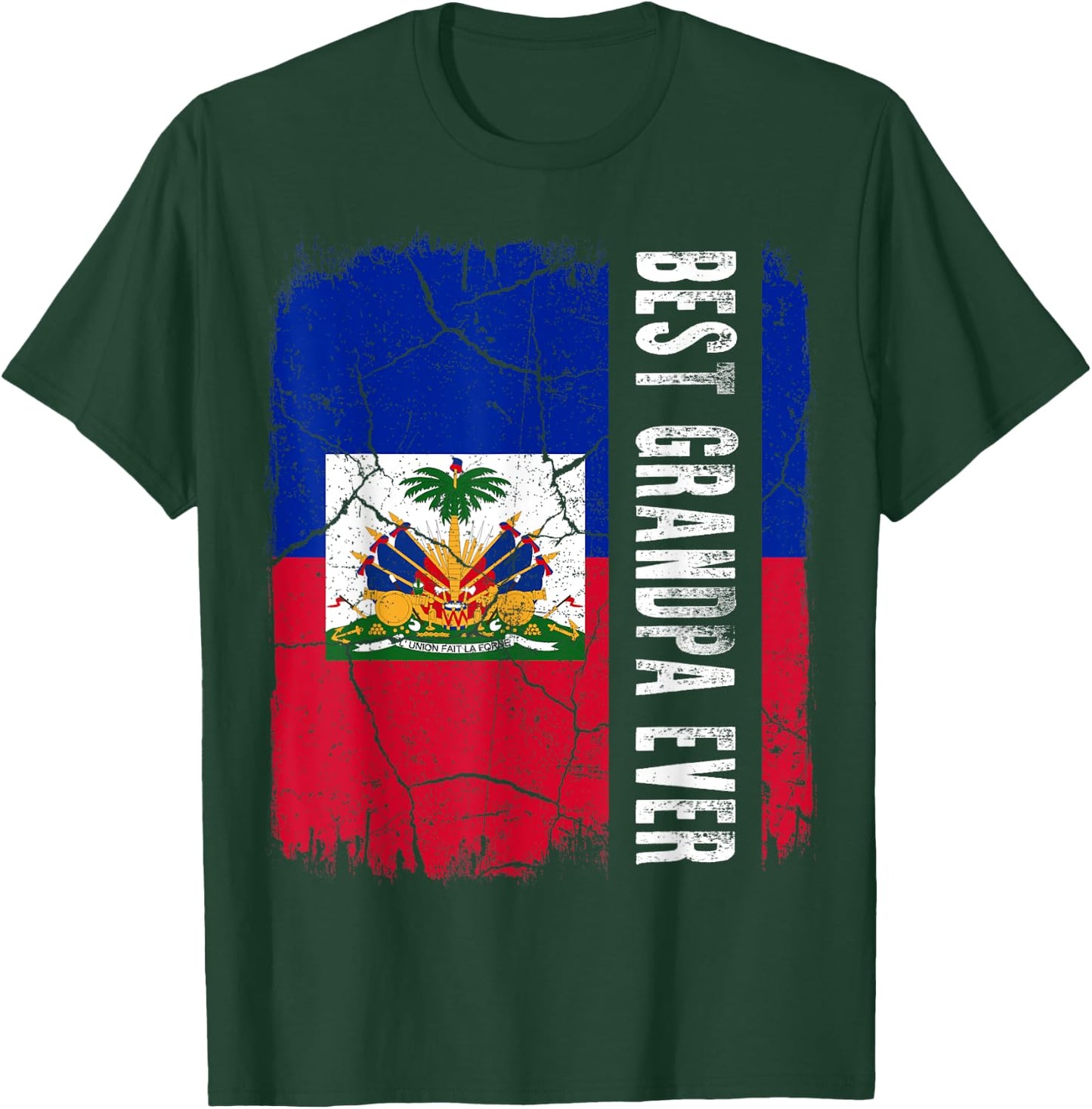 Best Haitian Grandpa Ever Haiti Grandpa Father's Day Gift T-Shirt - T-Shirt | Forest